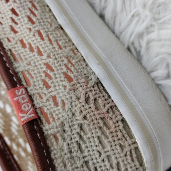 Keds Since 1916 Cream Crochet Fabric Upper Almond Toe Low Heel Slip On Sneaker - Picture 15 of 16